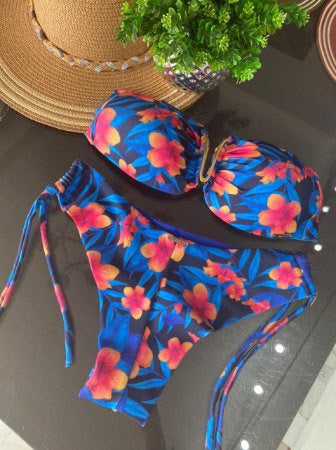Brazilian Bikini Top with Rim Double Binding Panties (MODEL WITH HANDLES WITHOUT CHAINS)