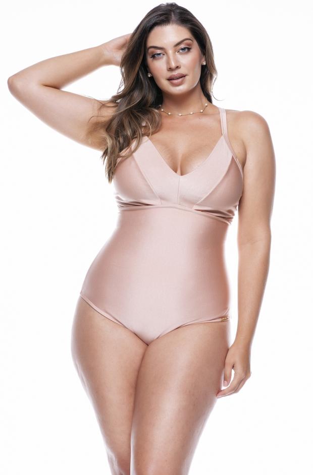 Plus Size Brazilian Swimsuit/Body Chantilly Collor