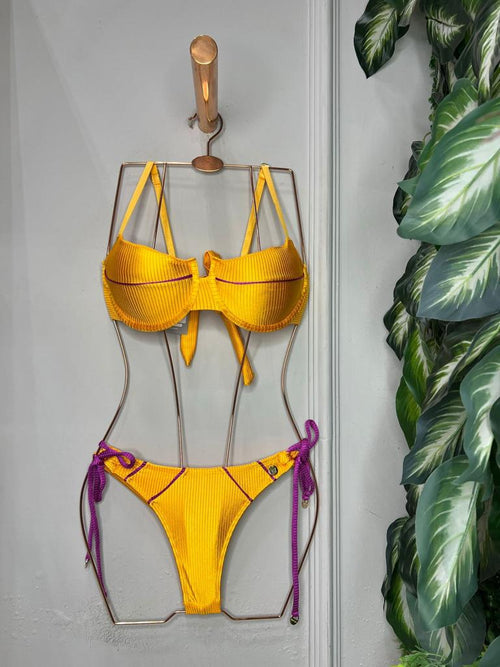 Brazilian Bikini with Golden Rim