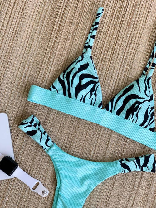 Brazilian Curtain Bikini Sets Neon