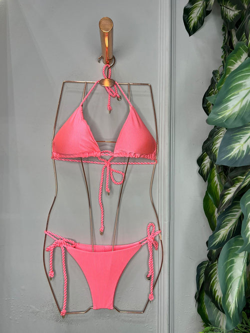 Neon Bikini Curtain Triangle Lace Panties