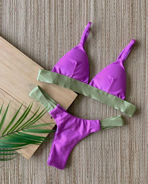 Brazilian Curtain Bikini Sets Neon