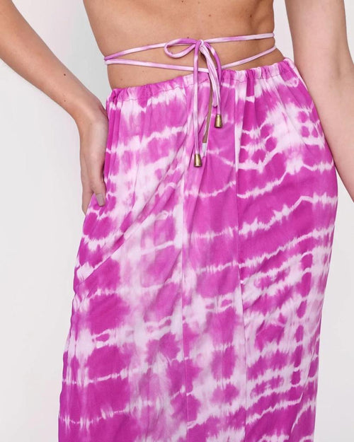 Acqua Skirt by Classic Midi Tie Dye Purple